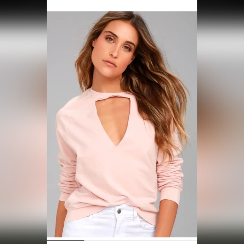 Small Blush Pink Sweatshurt by Project Social T Los Angeles